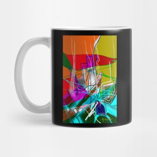 Orange and green abstract Mug